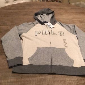 Zip front polo hoodie